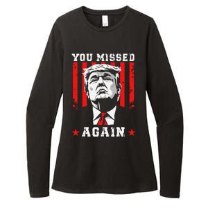 You Missed Twice You Missed Again 20 Trump Vance Election Womens CVC Long Sleeve Shirt