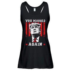 You Missed Twice You Missed Again 20 Trump Vance Election Ladies Essential Flowy Tank