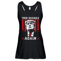 You Missed Twice You Missed Again 20 Trump Vance Election Ladies Essential Flowy Tank