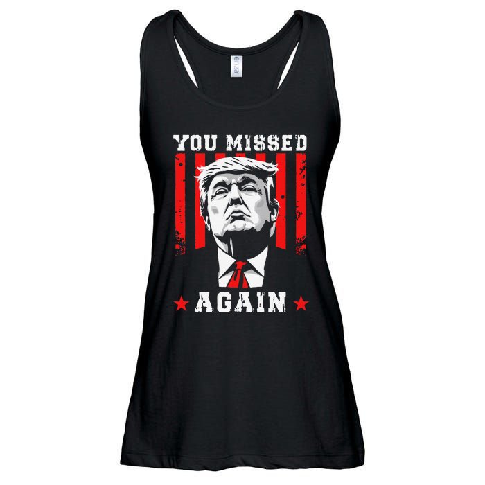 You Missed Twice You Missed Again 20 Trump Vance Election Ladies Essential Flowy Tank