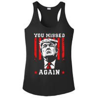 You Missed Twice You Missed Again 20 Trump Vance Election Ladies PosiCharge Competitor Racerback Tank