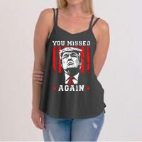 You Missed Twice You Missed Again 20 Trump Vance Election Women's Strappy Tank