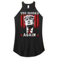 You Missed Twice You Missed Again 20 Trump Vance Election Women's Perfect Tri Rocker Tank