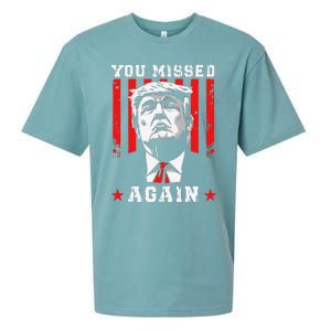 You Missed Twice You Missed Again 20 Trump Vance Election Sueded Cloud Jersey T-Shirt