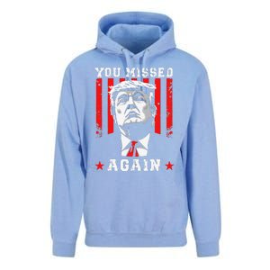 You Missed Twice You Missed Again 20 Trump Vance Election Unisex Surf Hoodie