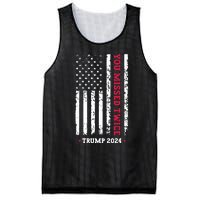 You Missed Twice You Missed Again Trump 2024 Mesh Reversible Basketball Jersey Tank