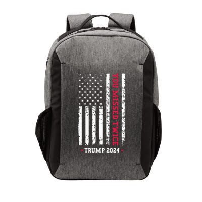 You Missed Twice You Missed Again Trump 2024 Vector Backpack