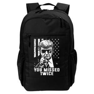 You Missed Twice Trump 2024 Us American Flag Daily Commute Backpack