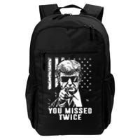 You Missed Twice Trump 2024 Us American Flag Daily Commute Backpack