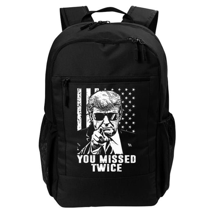 You Missed Twice Trump 2024 Us American Flag Daily Commute Backpack