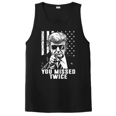 You Missed Twice Trump 2024 Us American Flag PosiCharge Competitor Tank