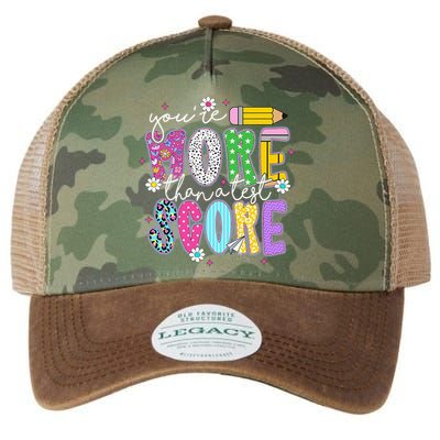Youre More Than A Test Score Test Day Teacher Student Legacy Tie Dye Trucker Hat