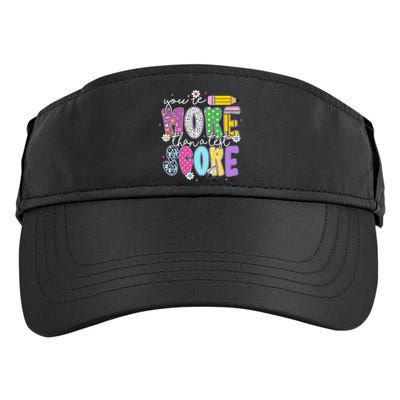 Youre More Than A Test Score Test Day Teacher Student Adult Drive Performance Visor