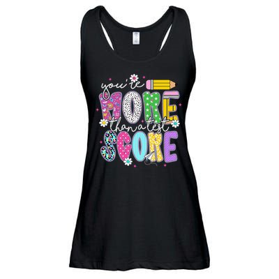 Youre More Than A Test Score Test Day Teacher Student Ladies Essential Flowy Tank