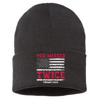 You Missed Twice Trump Assassination Attempt Sustainable Knit Beanie