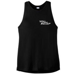 To The Person Behind Me You Are Amazing Beautiful Front & Back Ladies PosiCharge Tri-Blend Wicking Tank