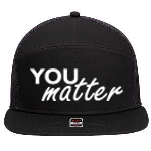 To The Person Behind Me You Are Amazing Beautiful Front & Back 7 Panel Mesh Trucker Snapback Hat