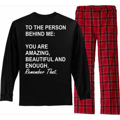 To The Person Behind Me You Are Amazing Beautiful Front & Back Long Sleeve Pajama Set