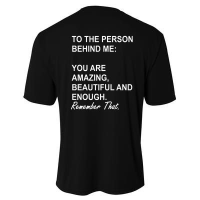 To The Person Behind Me You Are Amazing Beautiful Front & Back Youth Performance Sprint T-Shirt