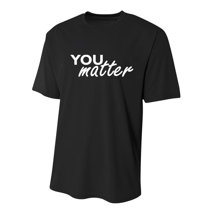 To The Person Behind Me You Are Amazing Beautiful Front & Back Youth Performance Sprint T-Shirt