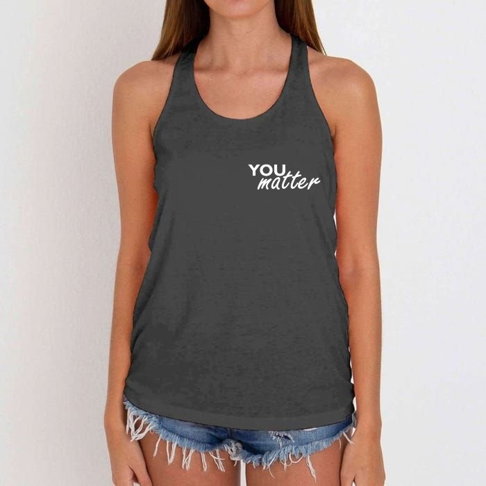 To The Person Behind Me You Are Amazing Beautiful Front & Back Women's Knotted Racerback Tank