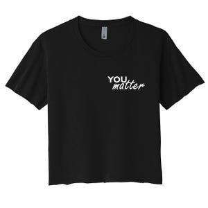 To The Person Behind Me You Are Amazing Beautiful Front & Back Women's Crop Top Tee