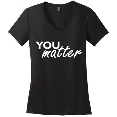 To The Person Behind Me You Are Amazing Beautiful Front & Back Women's V-Neck T-Shirt