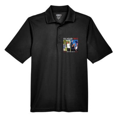 You Missed Twice Trump Florida Trump 2024 Men's Origin Performance Piqué Polo