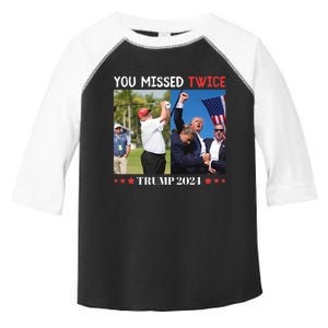 You Missed Twice Trump Florida Trump 2024 Toddler Fine Jersey T-Shirt