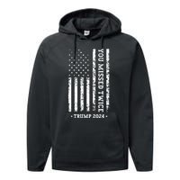 You Missed Twice You Missed Again Trump 2024 Us Flag Performance Fleece Hoodie