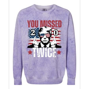 You Missed Twice 20 Colorblast Crewneck Sweatshirt