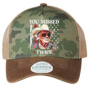 You Missed Twice Western Trump Cowboy Trump 2024 Legacy Tie Dye Trucker Hat