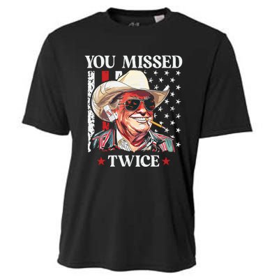 You Missed Twice Western Trump Cowboy Trump 2024 Cooling Performance Crew T-Shirt