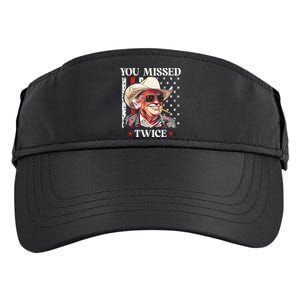 You Missed Twice Western Trump Cowboy Trump 2024 Adult Drive Performance Visor