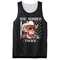 You Missed Twice Western Trump Cowboy Trump 2024 Mesh Reversible Basketball Jersey Tank