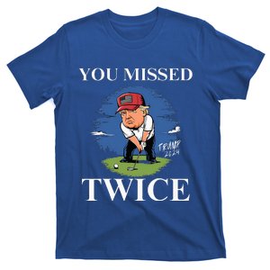 You Missed Twice Golf 2024 Vote Trump T-Shirt