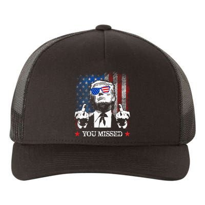 You Missed Trump 2024 Us American Flag Yupoong Adult 5-Panel Trucker Hat