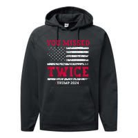 You Missed Twice Trump Assassination Performance Fleece Hoodie