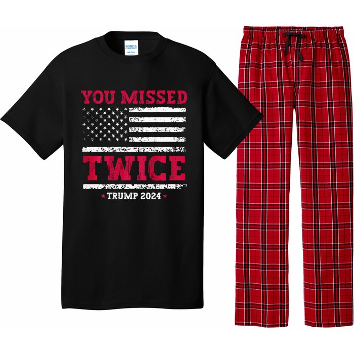 You Missed Twice Trump Assassination Pajama Set