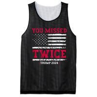 You Missed Twice Trump Assassination Mesh Reversible Basketball Jersey Tank