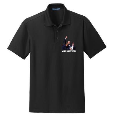 You Missed Trump 2024 Dry Zone Grid Polo