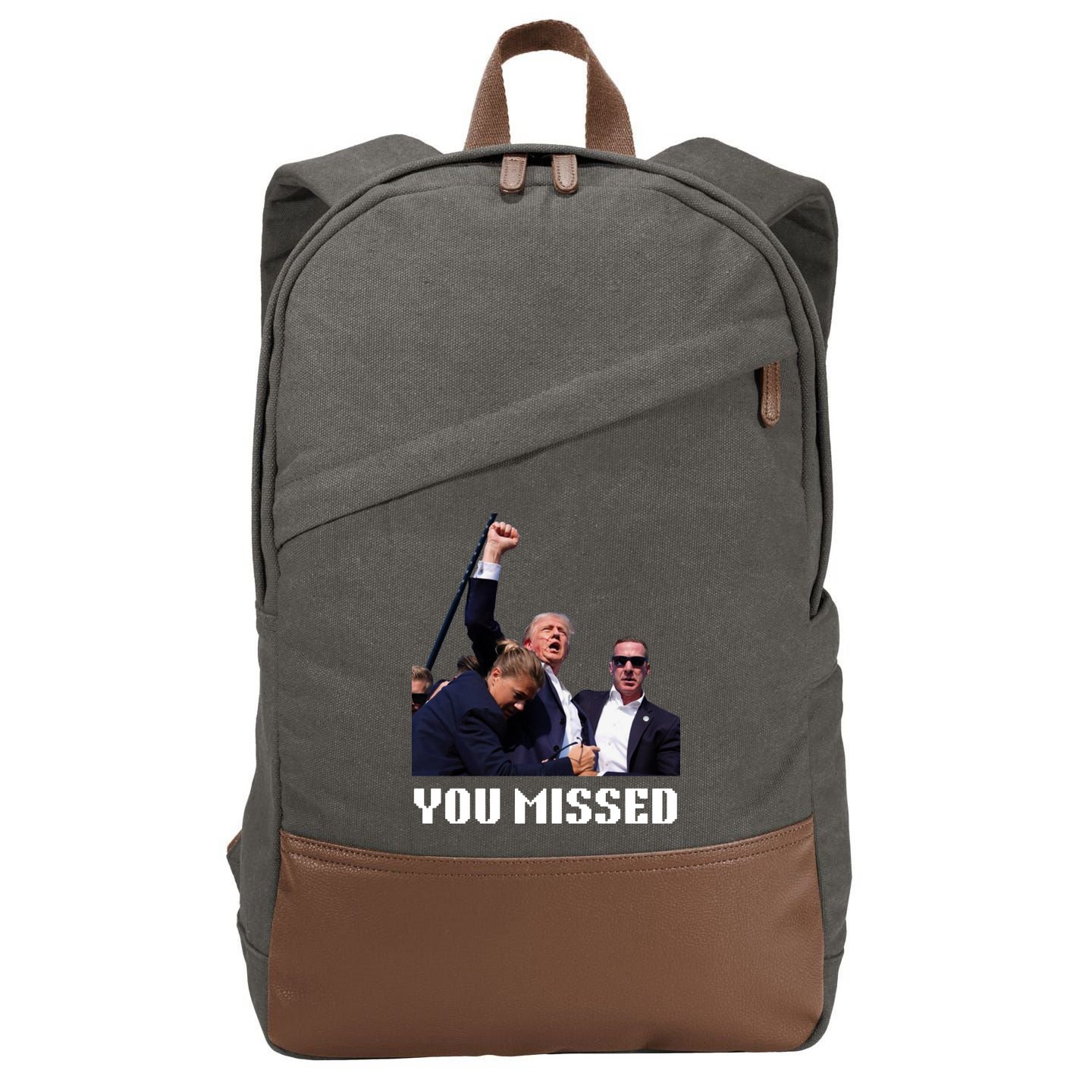 You Missed Trump 2024 Cotton Canvas Backpack