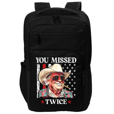 You Missed Twice Western Trump Cowboy Trump 2024 Impact Tech Backpack