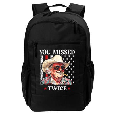 You Missed Twice Western Trump Cowboy Trump 2024 Daily Commute Backpack