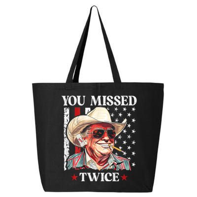 You Missed Twice Western Trump Cowboy Trump 2024 25L Jumbo Tote