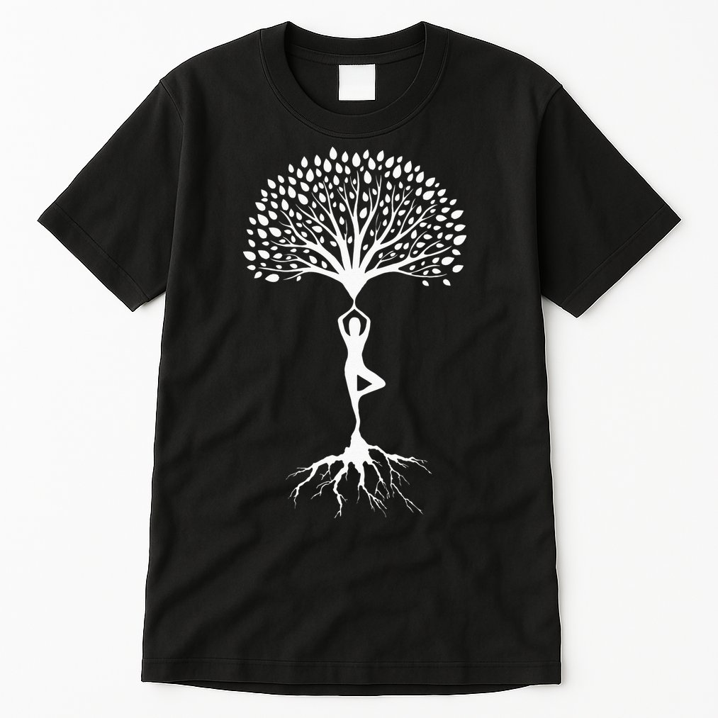 Yoga Meditation Tree Spiritual Namaste Buddhist Meditate Tall T-Shirt