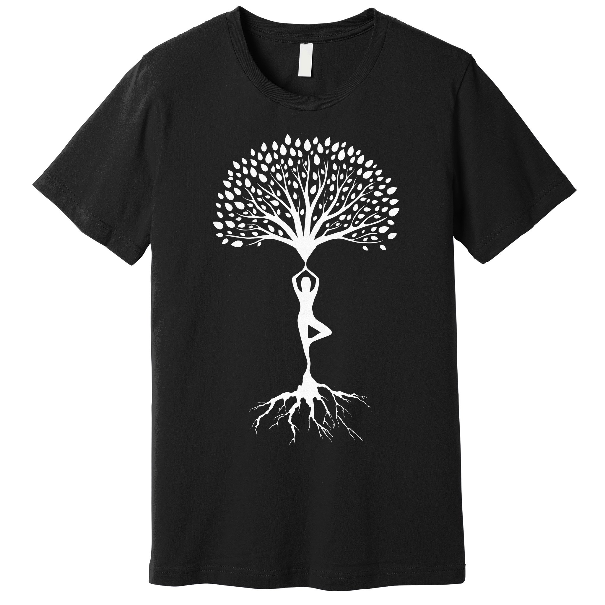 Yoga Meditation Tree Spiritual Namaste Buddhist Meditate Premium T-Shirt