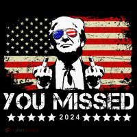 You Missed Trump 2024 President Trump 2024 Re Election Tank Top