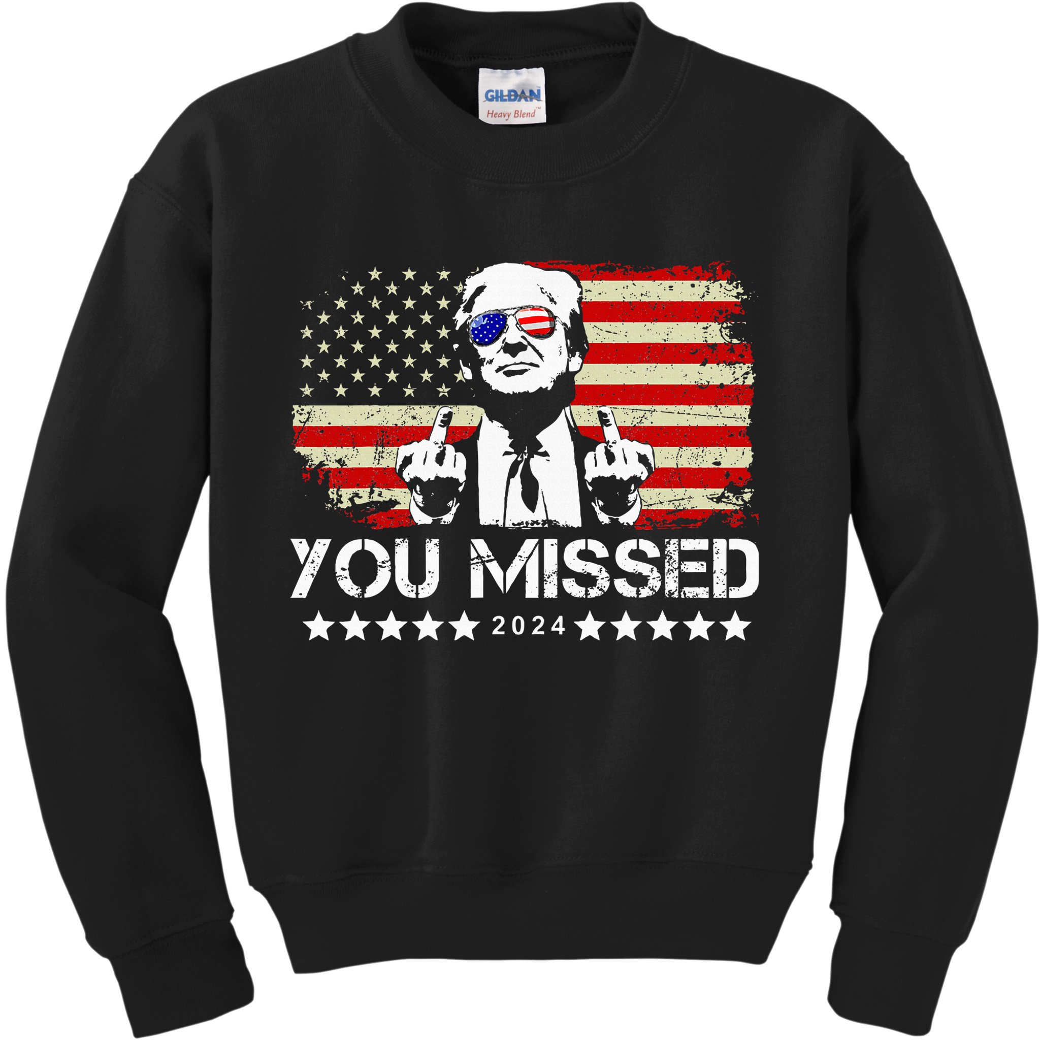 You Missed Trump 2024 President Trump 2024 Re Election Kids Sweatshirt