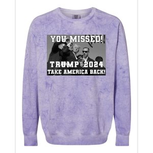 You Missed Trump 2024 Take America Back Pennsylvania Rally Colorblast Crewneck Sweatshirt